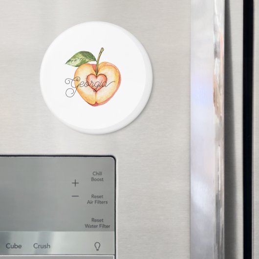 Georgia-Pfirsich-Herz-Frucht Magnet (In Situ (Kühlschrank))