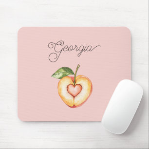 Georgia-Pfirsich-Herz-Frucht Mousepad