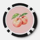 Georgia Pfirsich-Herz-Frucht Pokerchips (Rückseite)