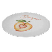 Georgia Pfirsich-Herz-Obst Schneidebrett (Ecke)