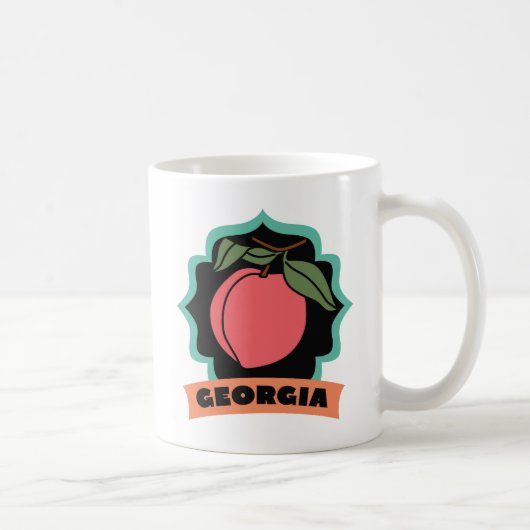 Georgia-Pfirsich-Logo Kaffeetasse (Rechts)
