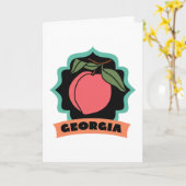 Georgia-Pfirsich-Logo Karte (Gelbe Blume)