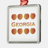 Georgia-Pfirsich-Logo Ornament Aus Metall (Links)