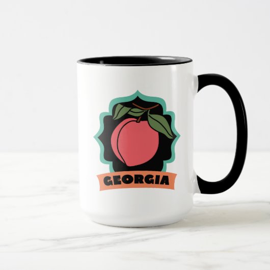 Georgia-Pfirsich-Logo Tasse (Rechts)