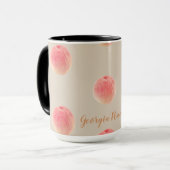 Georgia-Pfirsich-Muster-Tasse Tasse (Vorderseite Links)