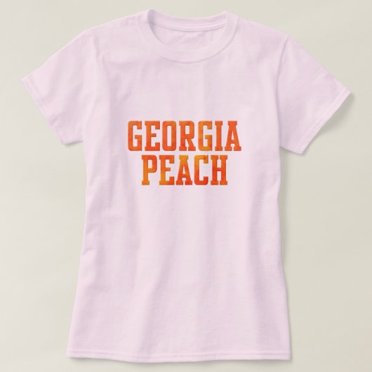 Georgia-Pfirsich-T - Shirt (Design vorne)