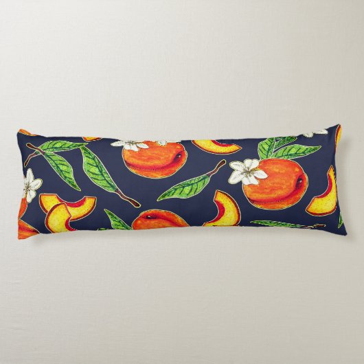Georgia Pfirsiche & Blüten Seitenschläferkissen (Rückseite)