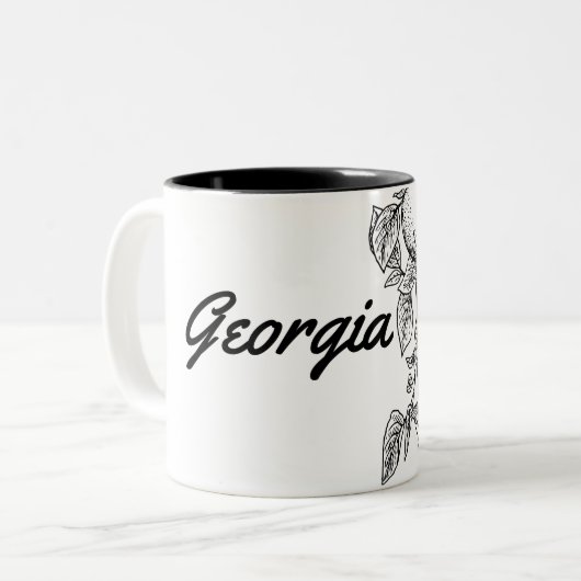 Georgia-Pfirsiche Zweifarbige Tasse (Vorderseite Links)