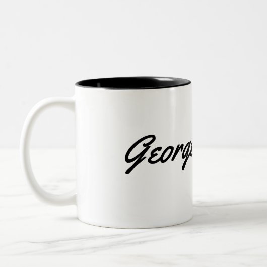 Georgia-Pfirsiche Zweifarbige Tasse (Links)