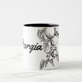Georgia-Pfirsiche Zweifarbige Tasse (Mittel)