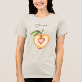 Georgia Pfirsichherz Frucht Tri-Blend Shirt (Vorderseite)