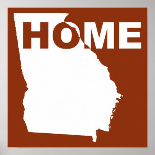 Georgia Poster Schild für Zuhause fern der Heimat