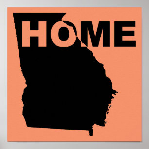 Georgia Poster Schild Heimat fern der Heimat