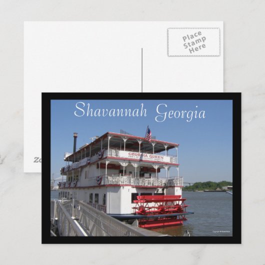 Georgia Queen Postkarte (Vorne/Hinten)