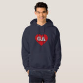 Georgia Red Heart - I Liebe GA Hoodie (Vorne ganz)