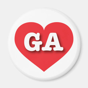 Georgia Red Heart - I Liebe GA Magnet