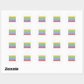 Georgia Regenbogen-Herzen-Muster Runder Aufkleber (Blatt)