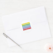Georgia Regenbogen-Herzen-Muster Runder Aufkleber (Umschlag)