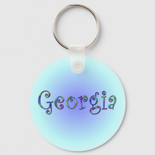 Georgia Regenbogen-Schlüsselanhänger Schlüsselanhänger (Vorderseite)