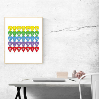 Georgia Regenbogenherzen Poster