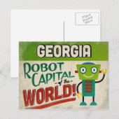 Georgia Robot - Funny Vintag Postkarte (Vorne/Hinten)