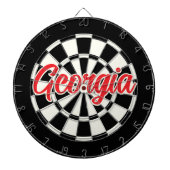 Georgia Roter Text Schwarz-Weiß-Retro Dartscheibe (vorne)