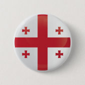 Georgia Round-Icon-Flagge Button (Vorderseite)