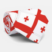 Georgia Sakartvelo Flaggenmuster Krawatte (Gerollt)