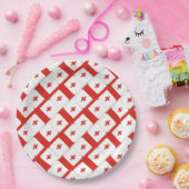 Georgia Sakartvelo Flaggenmuster Pappteller (Party)