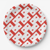 Georgia Sakartvelo Flaggenmuster Pappteller (Vorderseite)