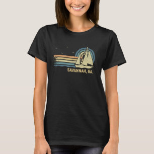Georgia Savannah Segeln Vintage-Segelboot Sommer S T-Shirt