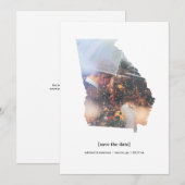 Georgia Save the Date Fotokarte (Vorne/Hinten)