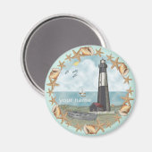 Georgia Shells Leuchtturm Magnet (Vorderseite/Rückseite)