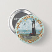 Georgia Shells Leuchtturm Pin-Button Button (Vorne & Hinten)