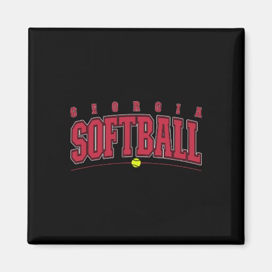 Georgia Softll Vintage Retro Design Magnet (Vorne)