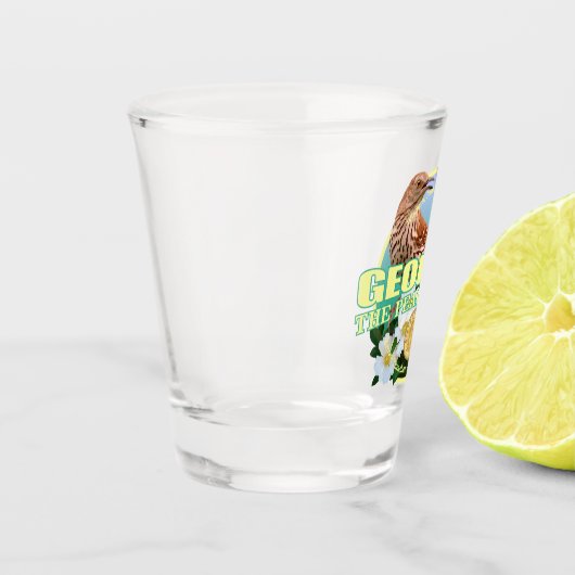 Georgia Staat Bird & Blume Schnapsglas (Links)