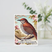 Georgia Staat Bird Brown Thrasher Postkarte (Stehend Vorderseite)