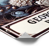 Georgia Staat Bird - Brown Thrasher Vintag Poster (Ecke)
