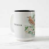 GEORGIA Staat Bird und Blume Zweifarbige Tasse (Vorderseite Links)