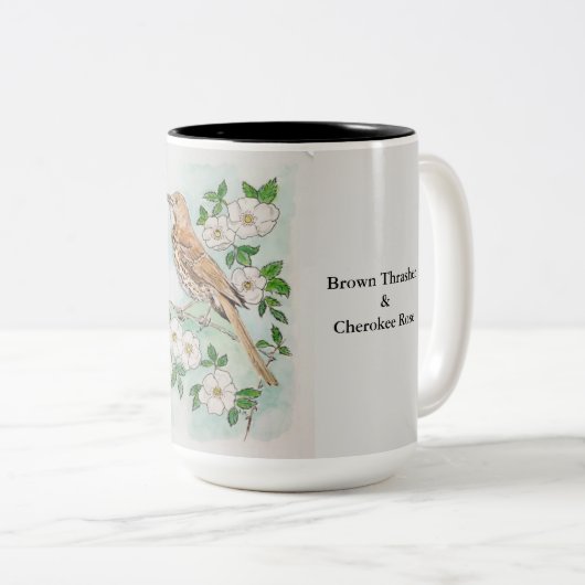 GEORGIA Staat Bird und Blume Zweifarbige Tasse (VorderseiteRechts)