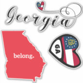 Georgia Staat, Blatt Die Aufkleber schneiden (Vorderseite)