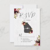 Georgia Staat Destination Rustic Wedding RSVP (Vorderseite)