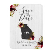 Georgia Staat Destination Rustikal Save the Date Magnet (Vertikal)