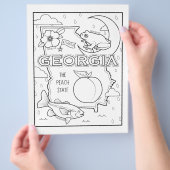 Georgia Staat Form und Faktenfärbung Flyer (Hand)