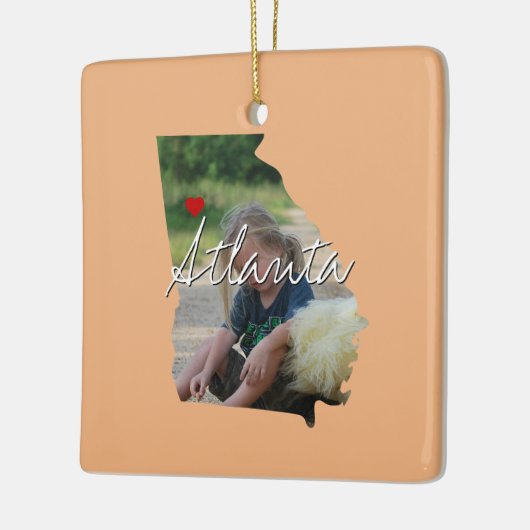 Georgia Staat Foto Einfügung und Ortsname Keramikornament (Links)