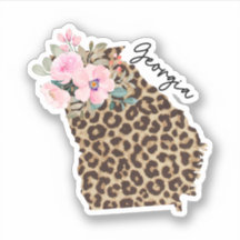 Georgia Staat Leopard Druck mit Blume