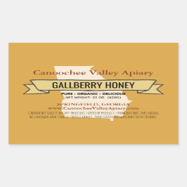 Georgia Staat Local Honey Jar Rectangle Stickers