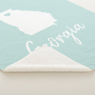 Georgia Staat Map Liebe Farbgestaltung anpassen Sherpadecke