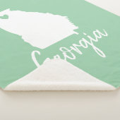 Georgia Staat Map Liebe Farbgestaltung anpassen Sherpadecke (3/4)