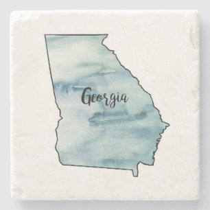 Georgia Staat Map Marble Stone Untersetzer